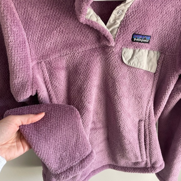Patagonia Women's Lavender Light Purple Re-tool Quarter Snap Pullover - Small - Picture 7 of 11